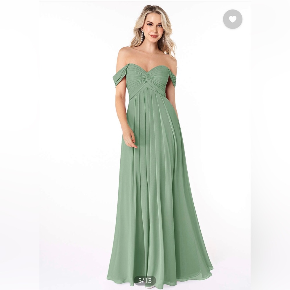 Azazie Eucalyptus Kaitlynn bridesmaid dress